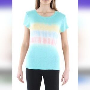 Anthropologie - NEW Maronie Tie Dye Knit Pullover T-Shirt Blue Ribbed Top​​​